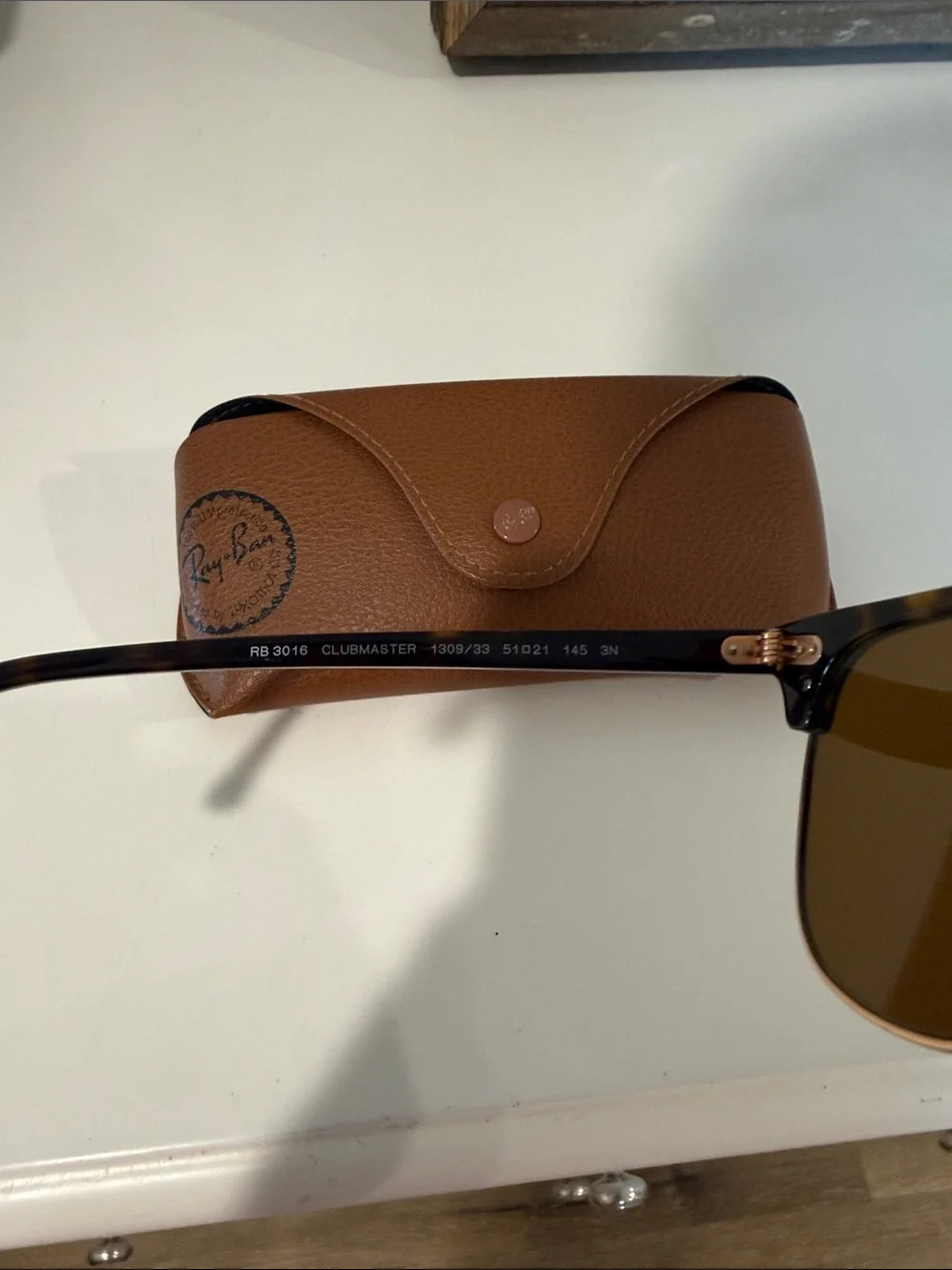 Ray-Ban Clubmaster Tortoise Shell with Brown Lenses Sunglasses
